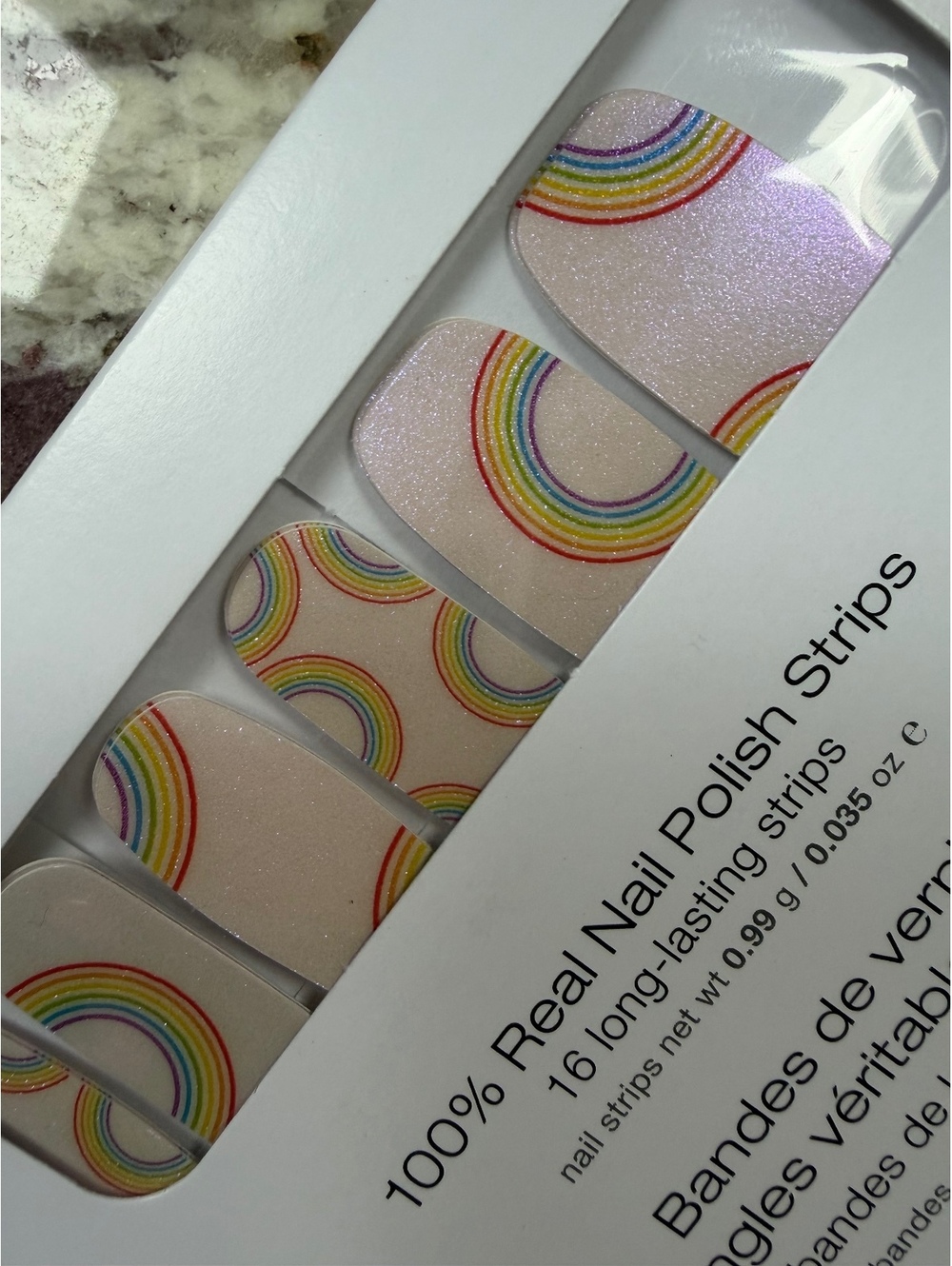 Color Street 100% Real Nail Polish Strips - Over the Rainbow Design